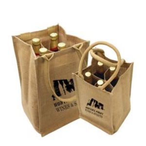 Wine Bottle Carrier Bag-Jute