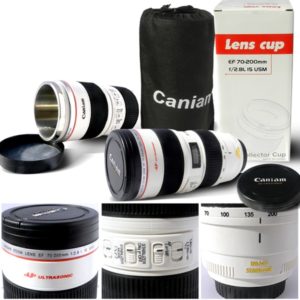 Camera Lens Coffee Thermos Cup Stainless Steel Liner