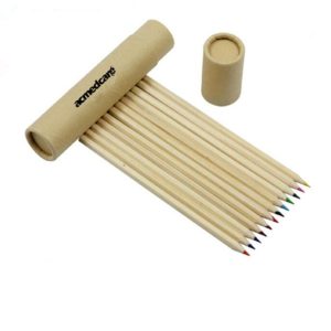 Colored Pencils Set in Tube 12-Pre-Sharpened