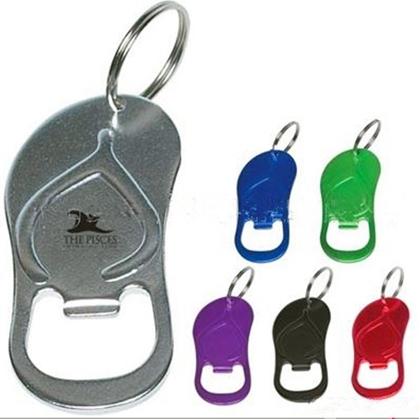 Sandal Shape Bottle Opener Keyring