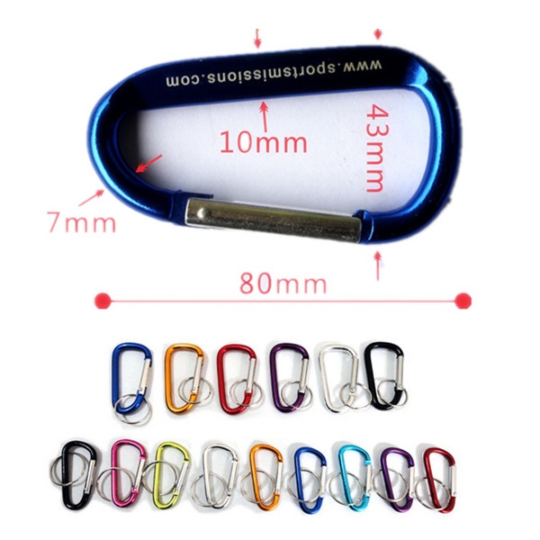 Aluminum Carabiner with Keyring 3 1/8" Custom - Image 2