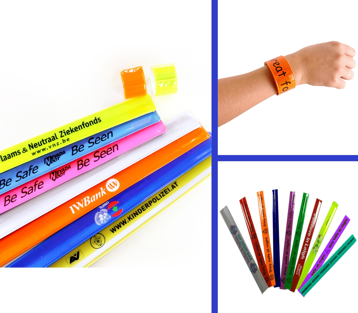 Reflective Safety Snap Wristband Bracelet