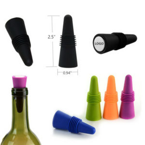 Wine Stopper Silicone With Stainless Steel Top