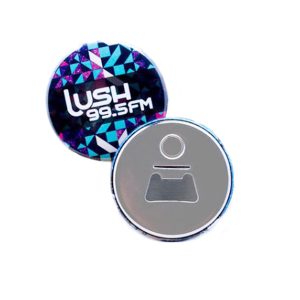 Custom Round Bottle Opener Button Magnet