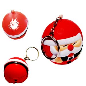 Mini Santa Stress Ball Keychain