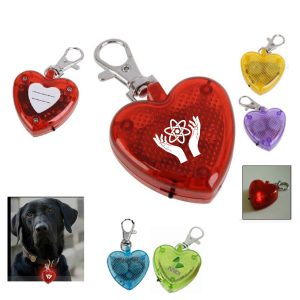Pet Tag Light LED Heart Shape