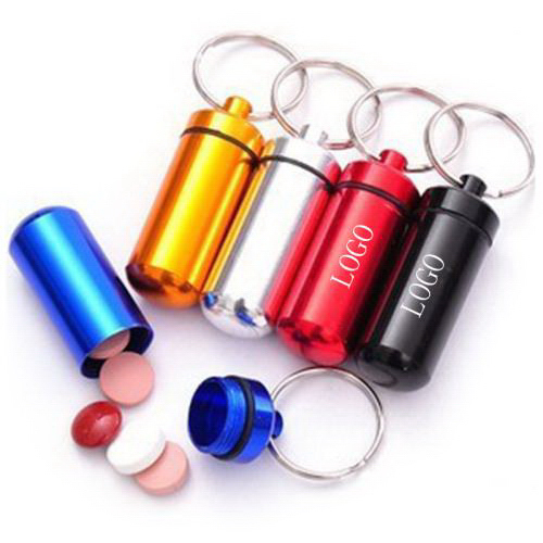 Mini Capsule Container Keychain