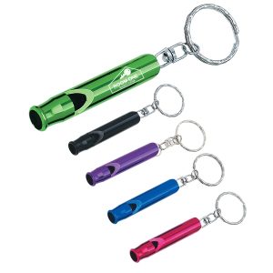 Mini Safety Whistle Aluminum Keyring