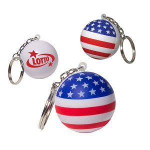 Flag Stress Ball Keychain