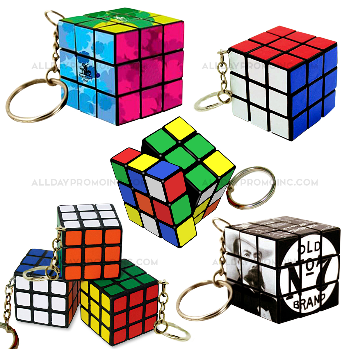 Puzzle Cube Keychain Halloween Personalized - Image 2