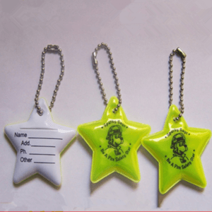 Star Reflective Tag Keychain