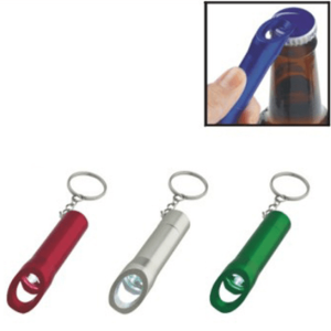Mini Flashlight Bottle Opener Keychain