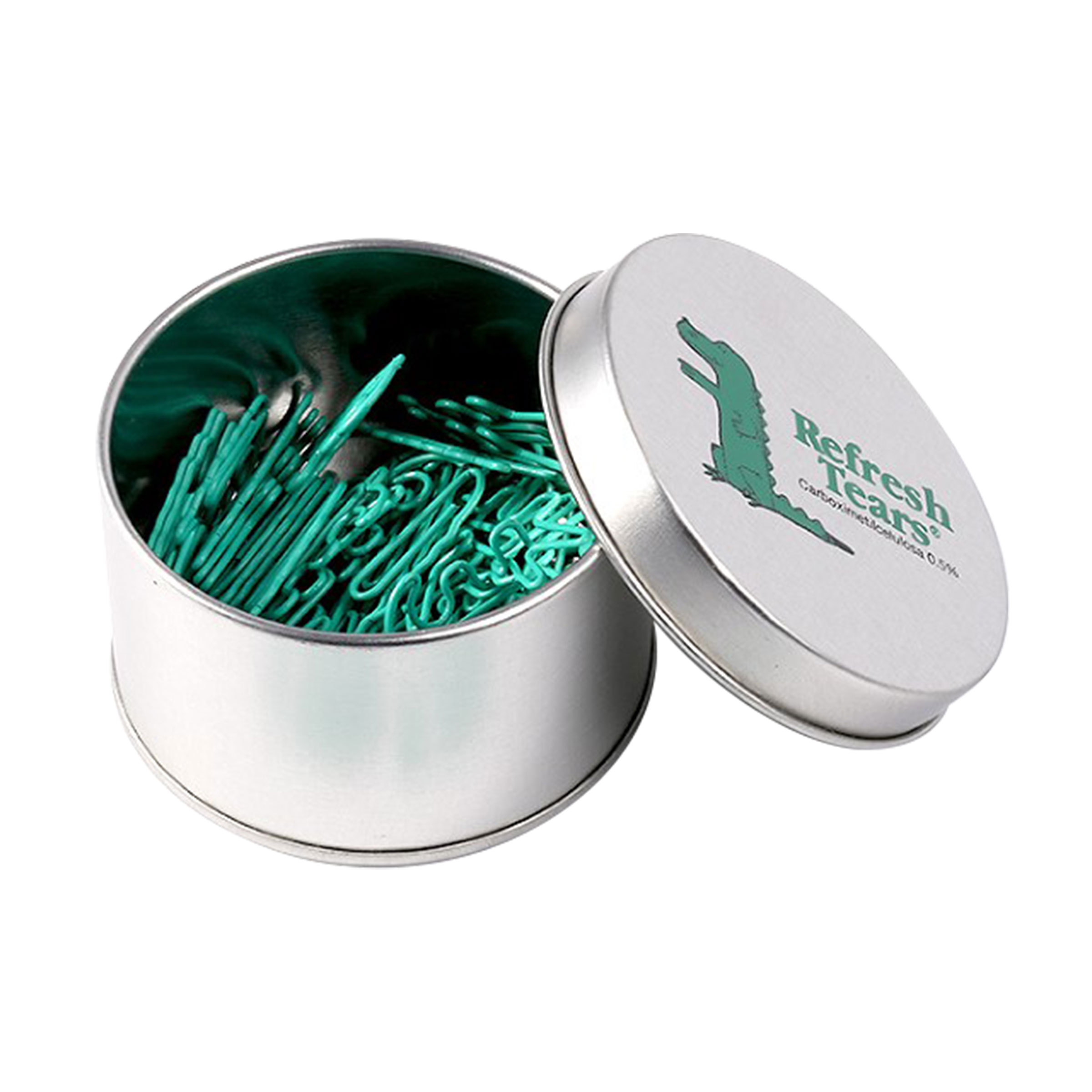 Paper Clips Custom Shape in Round Tin Container - Image 3