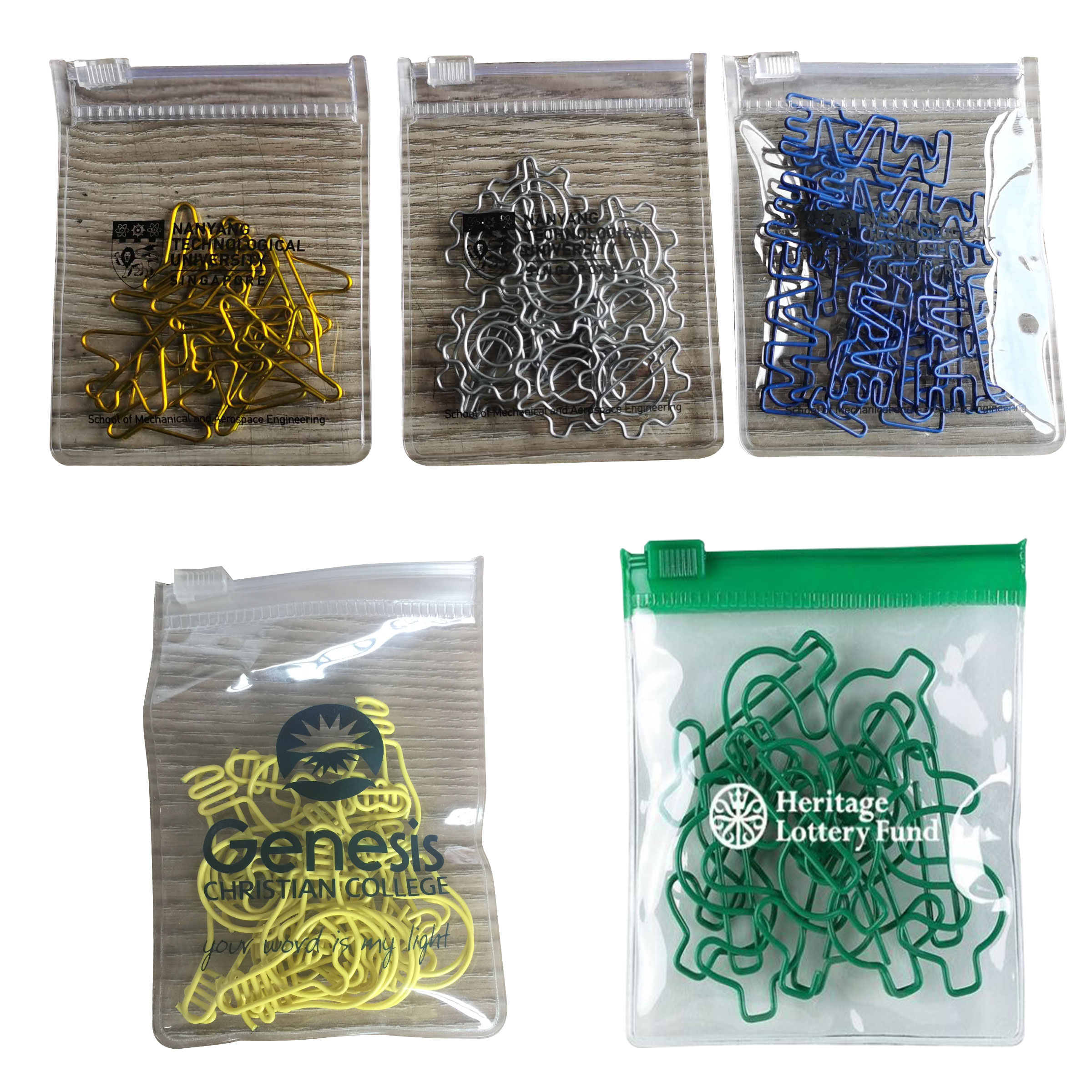 Paper Clips Custom Shape in Round Tin Container - Image 2