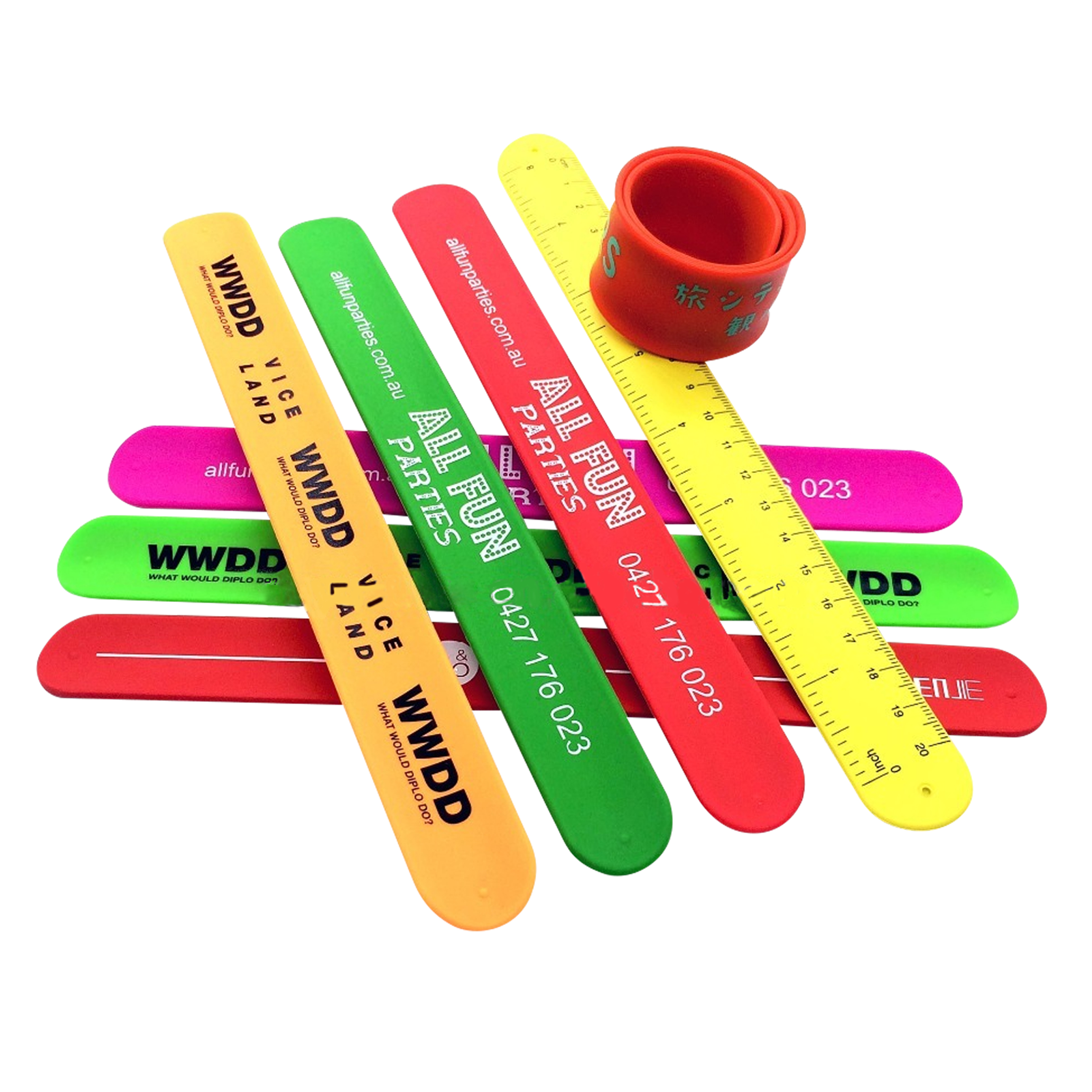 Slap Band Wristband Ruler Custom 8.5"