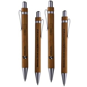 Bamboo Ballpoint Pen Eco-Friendly Click Action