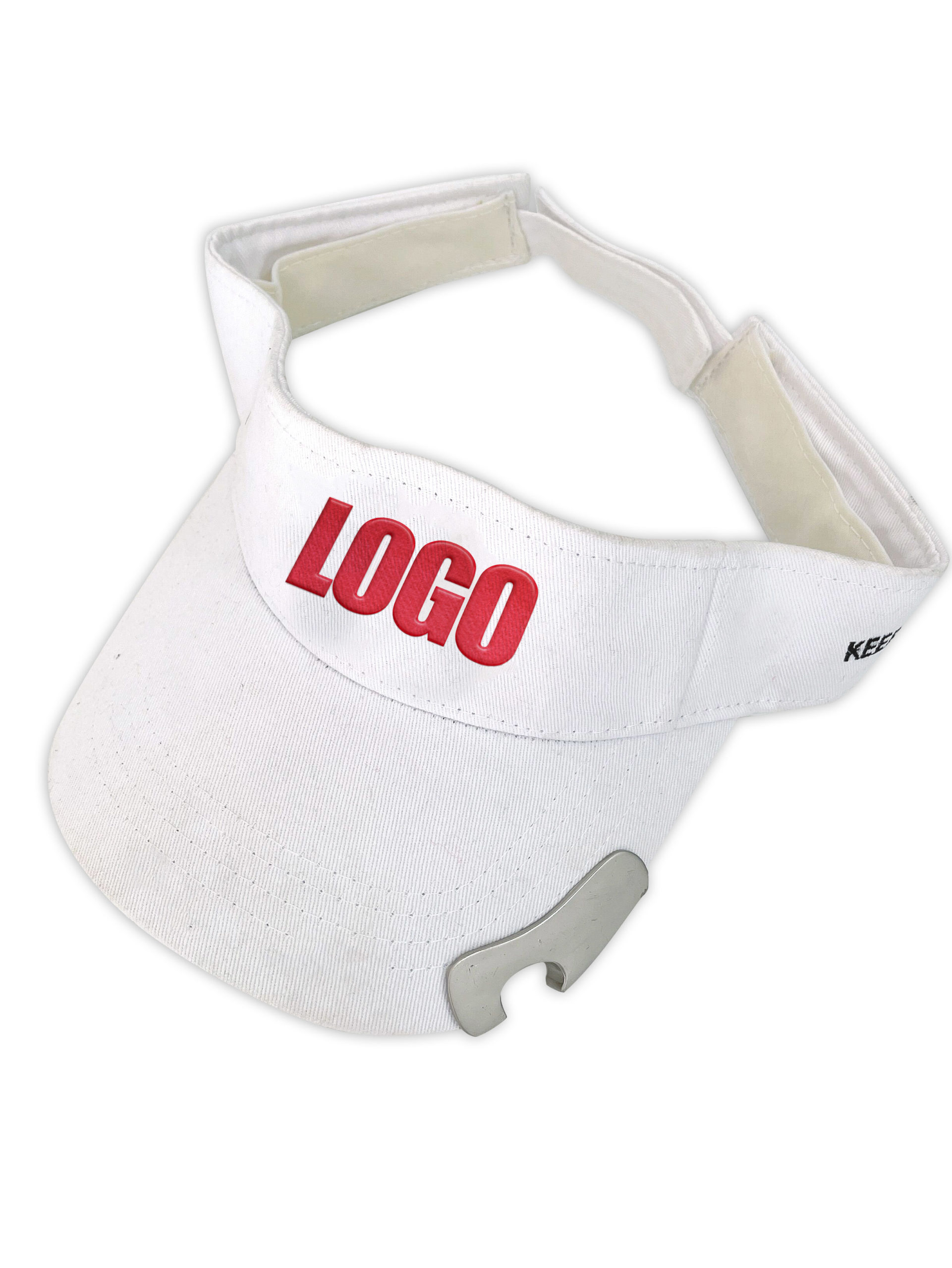 Visor Hat With Built-In Metal Bottle Opener - Image 2