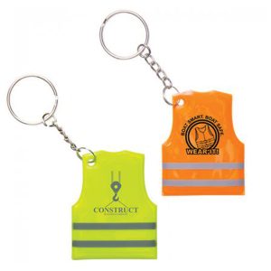 Reflective Mini Safety Vest Keychain