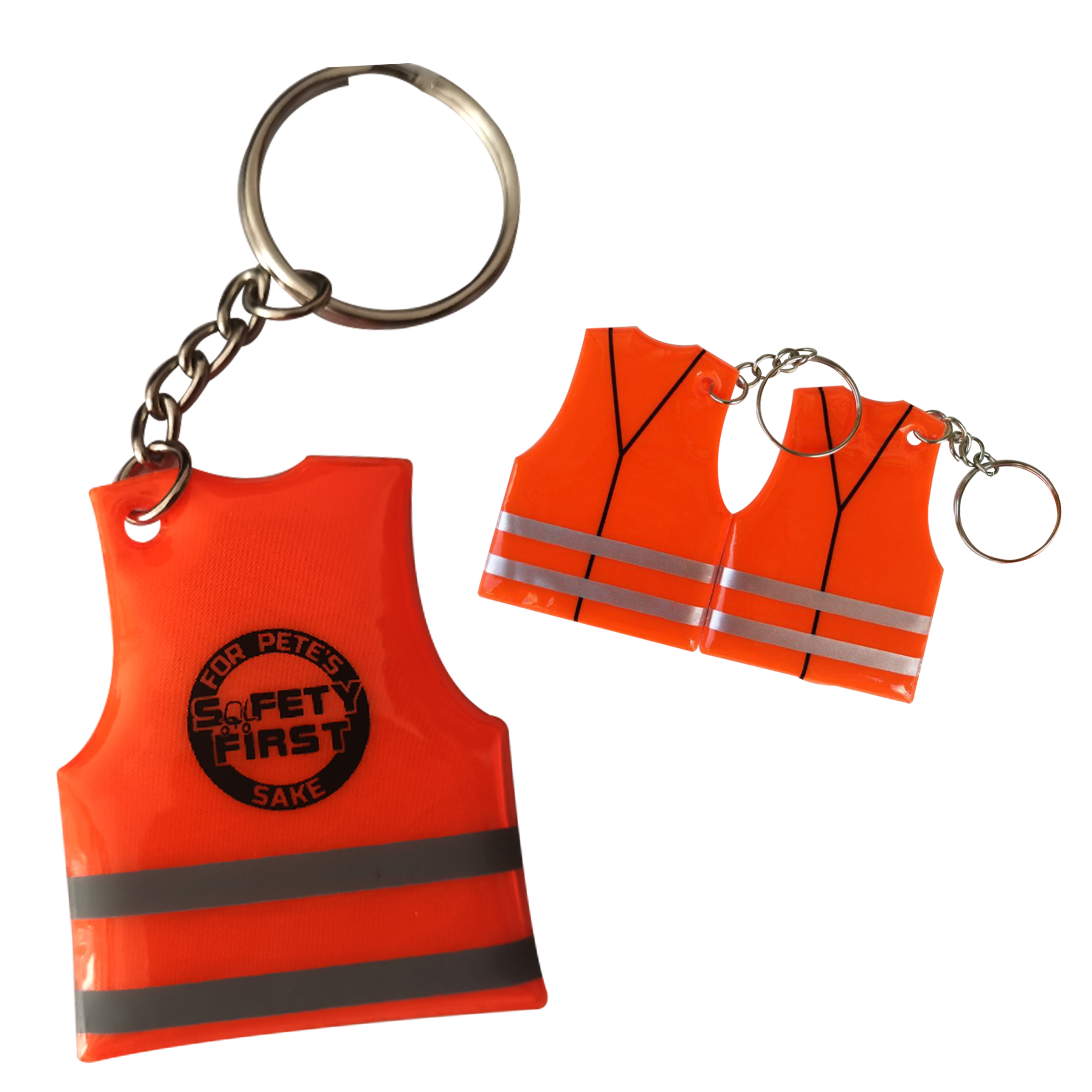 Reflective Mini Safety Vest Keychain - Image 2
