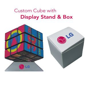 Custom Puzzle Cube Display Stand and Box Set
