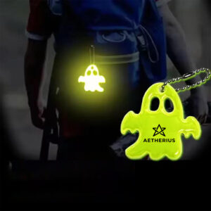 Ghost Keychain Tag PVC High Visibility Reflective