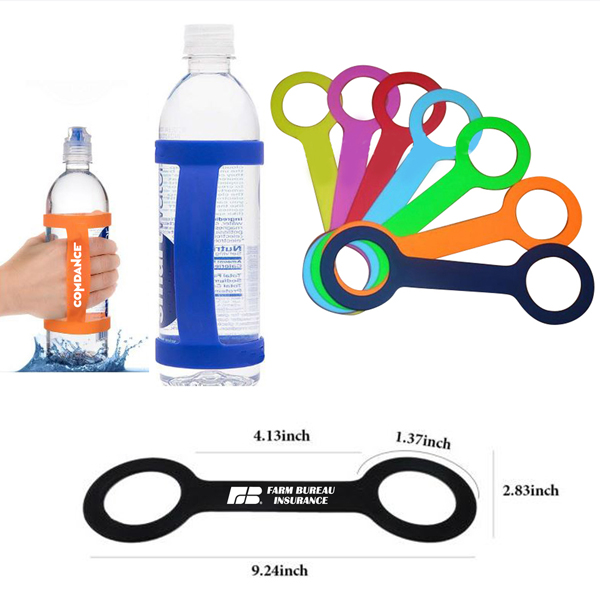 Silicone Water Bottle Grip Band Carrier